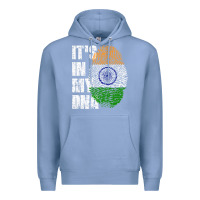 Colony Blue IT'S IN MY DNA India Flag Indian Premium Hoodie - lanVoArt