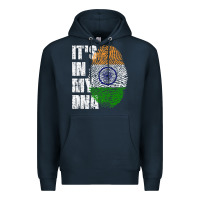 Navy IT'S IN MY DNA India Flag Indian Premium Hoodie - lanVoArt