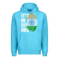 Ocean Blue IT'S IN MY DNA India Flag Indian Premium Hoodie - lanVoArt