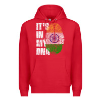 Red IT'S IN MY DNA India Flag Indian Premium Hoodie - lanVoArt