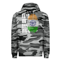 Slate Camo IT'S IN MY DNA India Flag Indian Premium Hoodie - lanVoArt