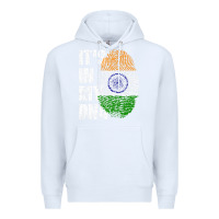 White IT'S IN MY DNA India Flag Indian Premium Hoodie - lanVoArt
