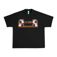 Black mom burgundy flowers with leopard Urban Heavy Tee - TumblerDesignByShophia