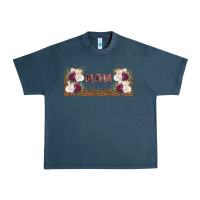 Midnight Navy mom burgundy flowers with leopard Urban Heavy Tee - TumblerDesignByShophia