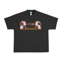 Pigment Black mom burgundy flowers with leopard Urban Heavy Tee - TumblerDesignByShophia