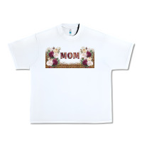 White mom burgundy flowers with leopard Urban Heavy Tee - TumblerDesignByShophia