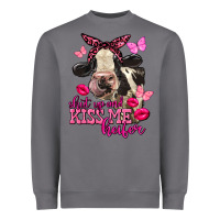 Storm Valentine's Day Shut Up And Kiss Me Heifer Holstein Cow Heavyweight Sweatshirt - FaDigitalArtStudio
