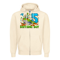 Sandshell Birthday Boy Frog Age 5 Zipper Hoodie - LillyAllenDesigns