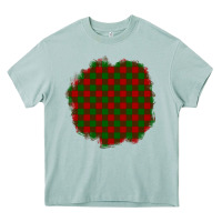 Arona Christmas Tartan Patch Heavy Core Tee - BundleAndBundleShop