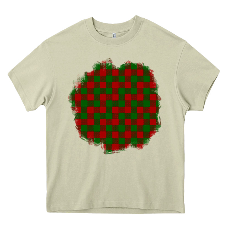 Christmas Tartan Patch Heavy Core Tee by BundleAndBundleShop | Teevron