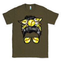 Army Green softball mom Classic Tee - RacoonDesign