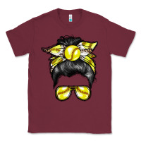 Burgundy softball mom Classic Tee - RacoonDesign
