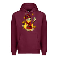 Burgundy Softball Christmas With Hat And Glove Premium Hoodie - FaDigitalArtStudio