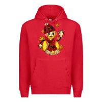Red Softball Christmas With Hat And Glove Premium Hoodie - FaDigitalArtStudio