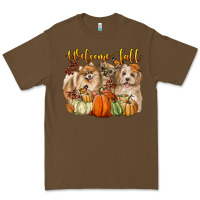 Cacao welcome fall with dogs Premium Tee - LillyAllenDesigns