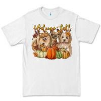 White welcome fall with dogs Premium Tee - LillyAllenDesigns