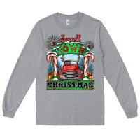 Heather Grey small town christmas Long Sleeve Tee - CowGirlArtShop