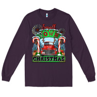 Plum small town christmas Long Sleeve Tee - CowGirlArtShop