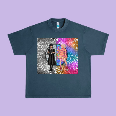 Gothic Girl And Colorful Girl Best Friends Urban Heavy Tee Designed By Tumblerdesignbyshophia