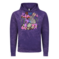 Cloud Purple Easter eggs and Bunny with Cross Easter Day Vintage Hoodie - HowdyJamesFarm