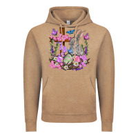 Vintage Coffee Easter eggs and Bunny with Cross Easter Day Vintage Hoodie - HowdyJamesFarm