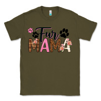 Army Green fur mama Classic Tee - texasbilliewilder