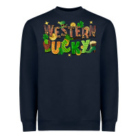 Navy Western Lucky Heavyweight Sweatshirt - FaDigitalArtStudio