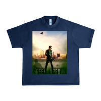 Navy green arrow Urban Heavy Tee - lanVoArt
