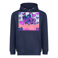 Navy love Heavyweight Hoodie - CowhideDigitalArt