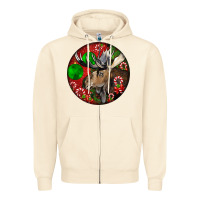 Sandshell moose buck deer christmas Zipper Hoodie - LillyAllenDesigns