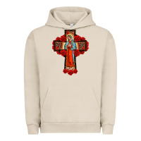 Pigment French Oak lady of guadalupe rose cross, Urban Hoodie - BarkalooDesign