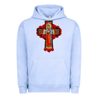 Pigment Grape Ice lady of guadalupe rose cross, Urban Hoodie - BarkalooDesign