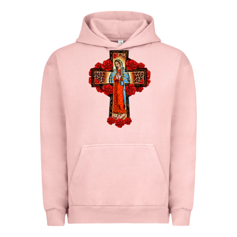 Lady Of Guadalupe Rose Cross, Urban Hoodie by BarkalooDesign | Teevron