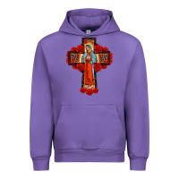 Tulip lady of guadalupe rose cross, Urban Hoodie - BarkalooDesign