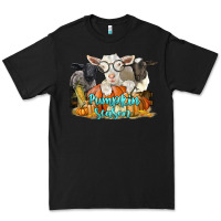 Black pumpkin season with baby sheeps and goat Premium Tee - LillyAllenDesigns