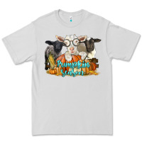 Dove Grey pumpkin season with baby sheeps and goat Premium Tee - LillyAllenDesigns