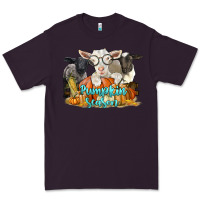 Plum pumpkin season with baby sheeps and goat Premium Tee - LillyAllenDesigns