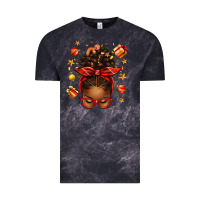 Cloud Black christmas afro messy bun Vintage Tee - texasbilliewilder