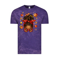 Cloud Purple christmas afro messy bun Vintage Tee - texasbilliewilder