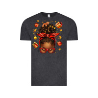 Vintage Black christmas afro messy bun Vintage Tee - texasbilliewilder