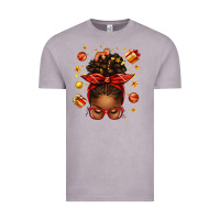 Vintage Zinc christmas afro messy bun Vintage Tee - texasbilliewilder
