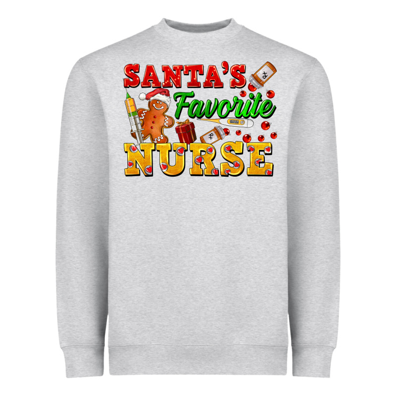 Santa's Favorite Nurse Heavyweight Sweatshirt by FaDigitalArtStudio | Teevron