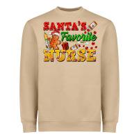 Mushroom Santa's Favorite Nurse Heavyweight Sweatshirt - FaDigitalArtStudio