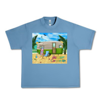 Pebble Blue summer caravan life Urban Heavy Tee - TumblerDesignByShophia