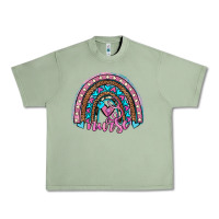Oil Green leopard cowhide nurse rainbow Urban Heavy Tee - JahusDesignShop