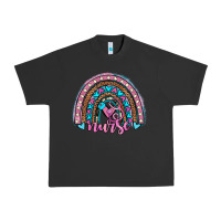 Pigment Black leopard cowhide nurse rainbow Urban Heavy Tee - JahusDesignShop