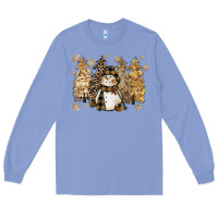 Colony Blue snowman with christmas trees 11inches Long Sleeve Tee - CowGirlArtShop