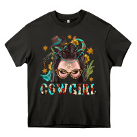 Asphalt Western Cowgirl Braid Hair Heavy Core Tee - BundleAndBundleShop