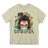 Mossy Western Cowgirl Braid Hair Heavy Core Tee - BundleAndBundleShop