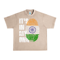 French Oak IT'S IN MY DNA India Flag Indian Urban Heavy Tee - lanVoArt
